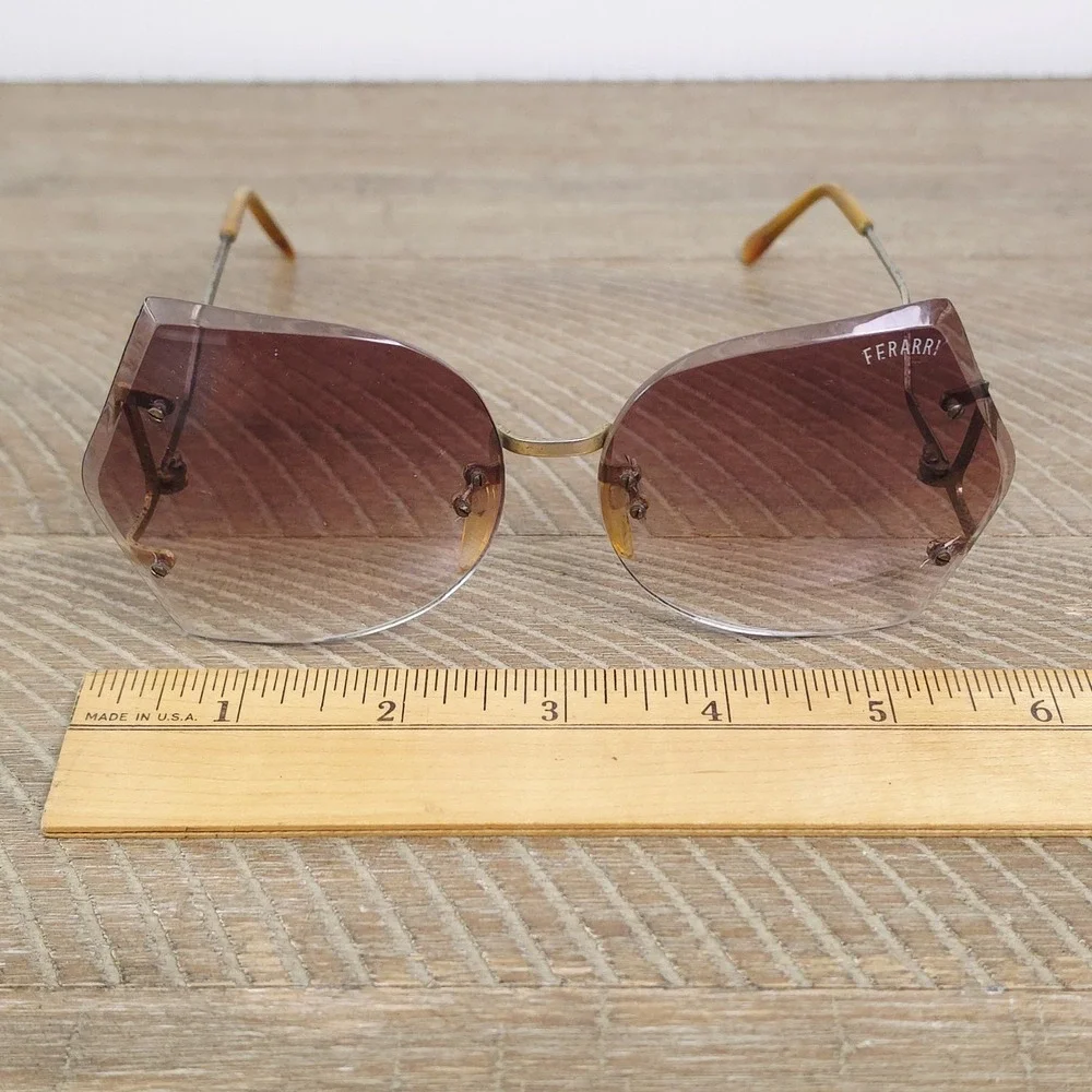 Vintage 70's Ferrari Oversized Sunglasses Gradient Lenses
